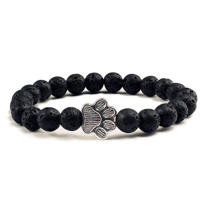 Pulsera de piedra Buddha Stones “Save A Dog” - Lava negra - image 5