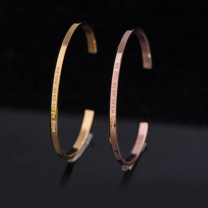 Pulsera de protección de bendición de acero titanio con grabado de seis palabras verdaderas de Buddha Stones