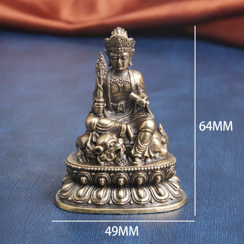Decoración de estatua de cobre Manjusri Bodhisattva Serenity
