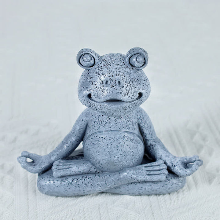 Decoración Zen Meditando Perro Gato Rana - Rana de meditación 12,8 cm x 5,5 cm x 10,3 cm (300 g) - image 10