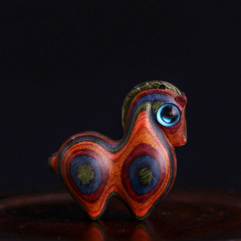 Buddha Stones, hoja pequeña, sándalo rojo, sándalo verde, Mini decoración de protección de caballo de la suerte