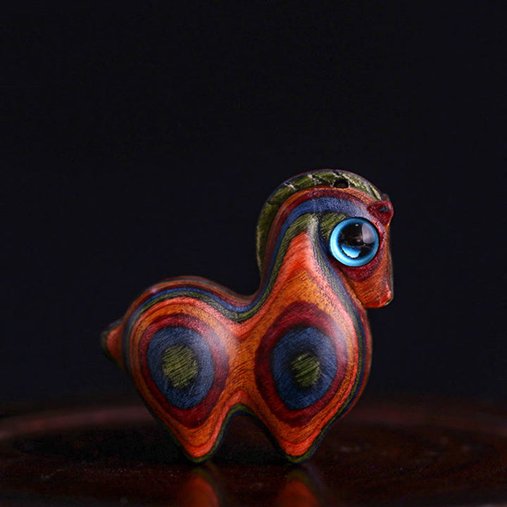 Buddha Stones, hoja pequeña, sándalo rojo, sándalo verde, Mini decoración de protección de caballo de la suerte