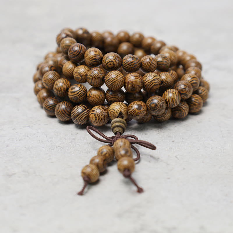 Pulsera de cuentas de Mala con Buddha Stones , 108, oración, meditación, sándalo, elástica