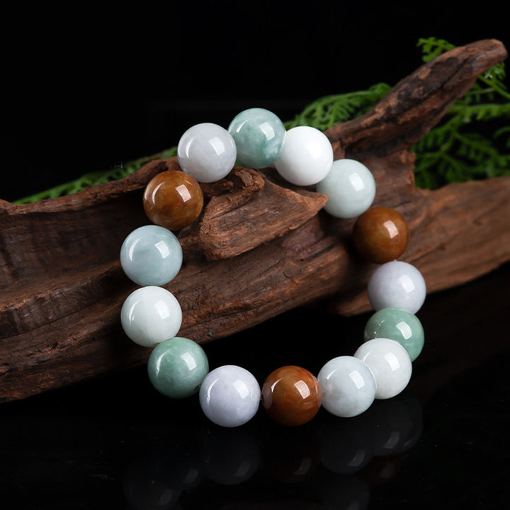 Pulsera de protección curativa de jade natural con Buddha Stones