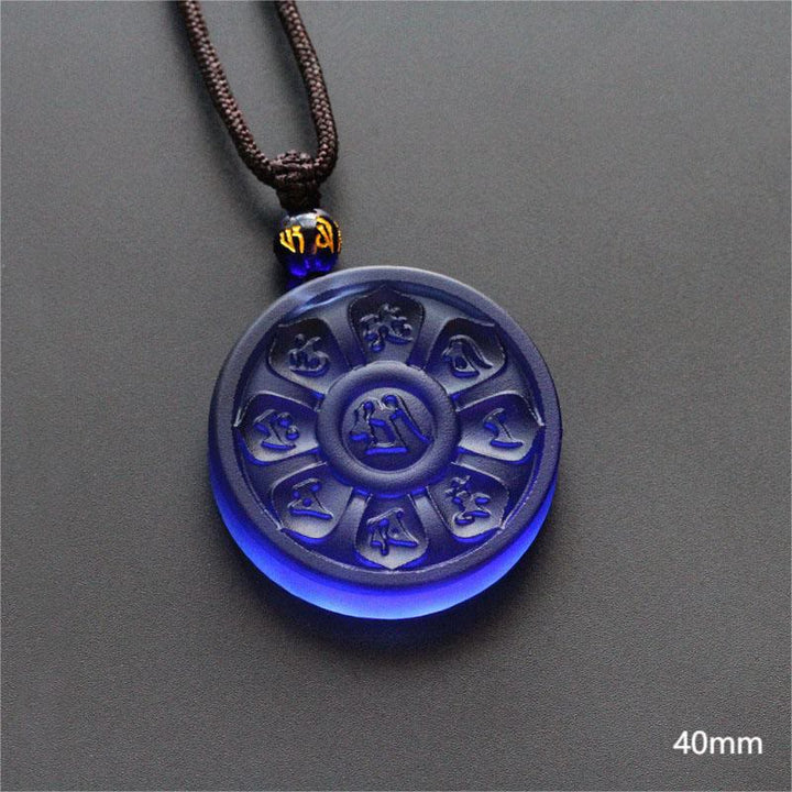 Collar de iluminación de loto Liuli Manjusri con Buddha Stones