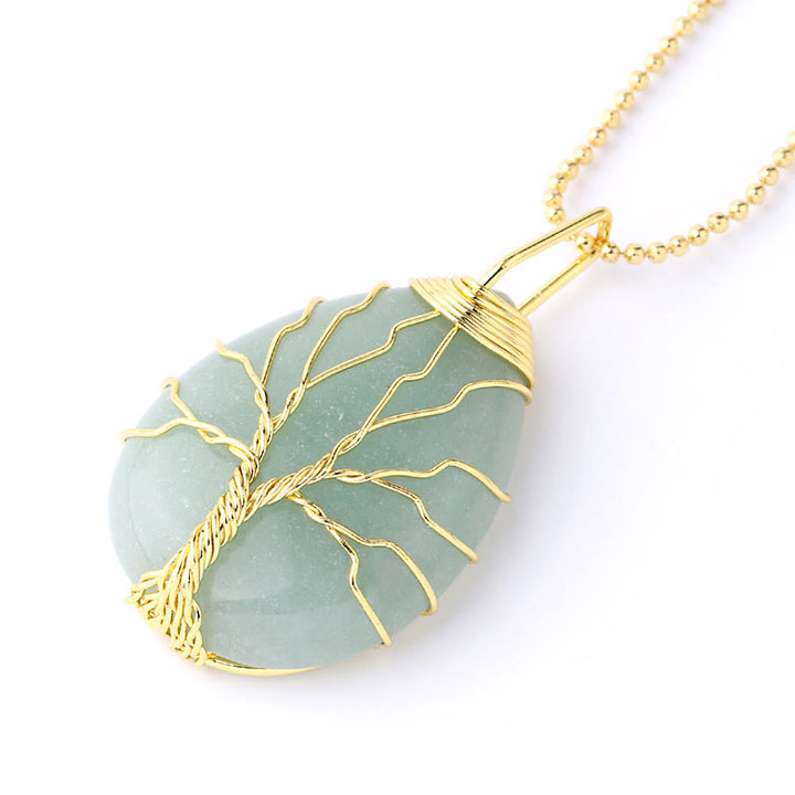 Collar con colgante de energía curativa, árbol de la vida, cristal de cuarzo Natural, Buddha Stones - image 30