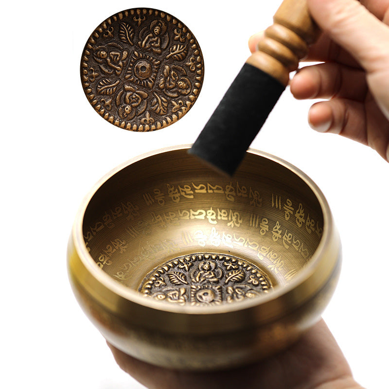 Cuenco con sonido tibetano de Buddha Stones hecho a mano para yoga, atención plena y meditación, juego de cuencos para cantar