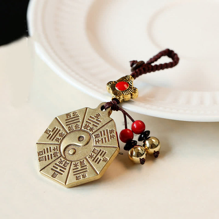 Llavero con rueda de oración Feng Shui Yin Yang Bagua Wenchang Pen Pagoda