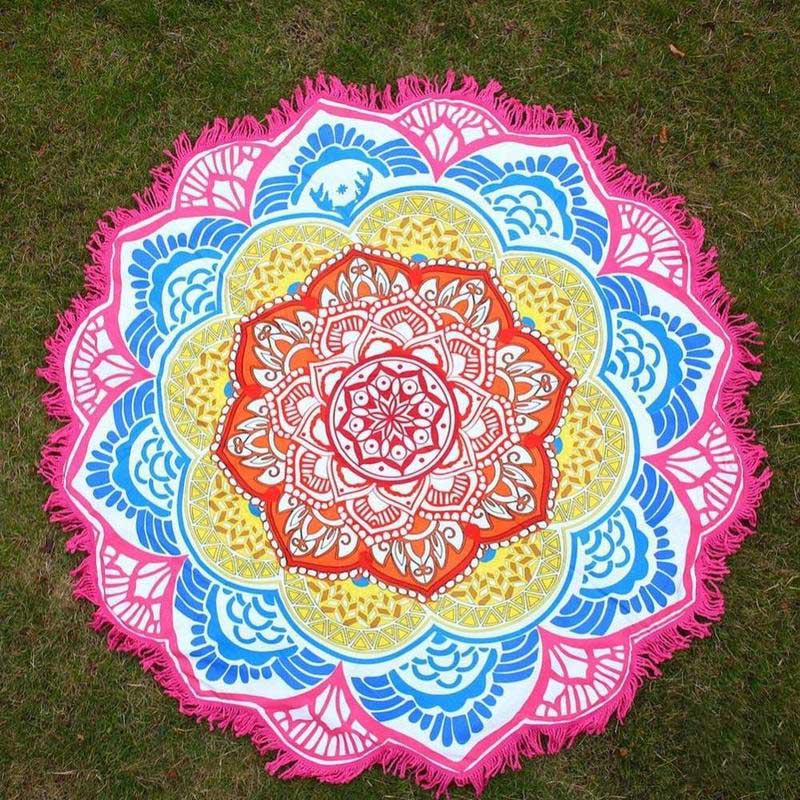 Decoración de estera de armonía con Mandala tibetano de Buddha Stones