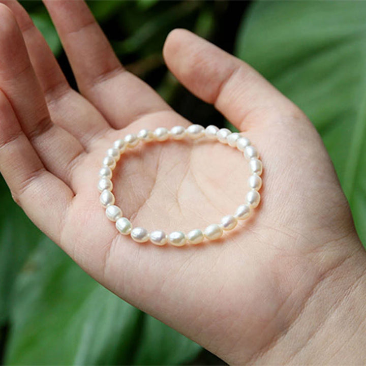 Pulsera con cuentas curativas de perlas naturales de Buddha Stones