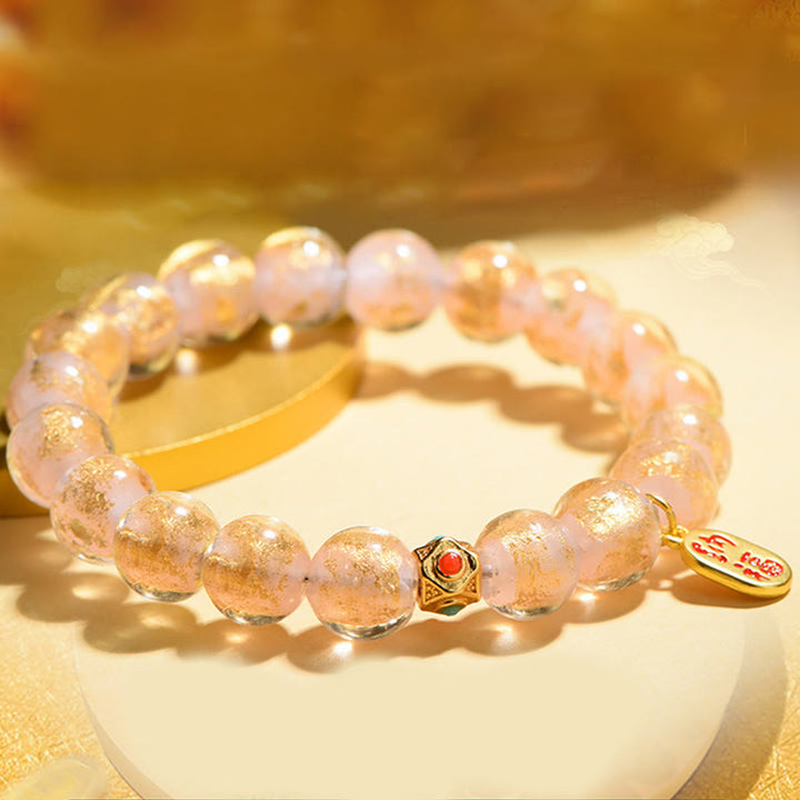Buddha Stones, incienso tibetano, ceniza, Liuli, cuentas de cristal, Lucky Fortune Fu, pulsera con dijes de personaje