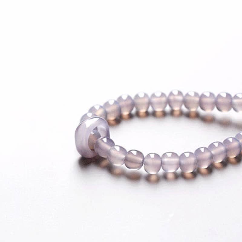 Pulsera curativa de meditación de cristal de amatista natural