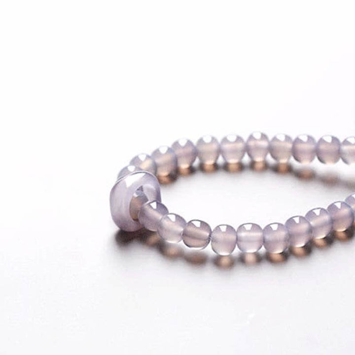 Pulsera curativa de meditación de cristal de amatista natural