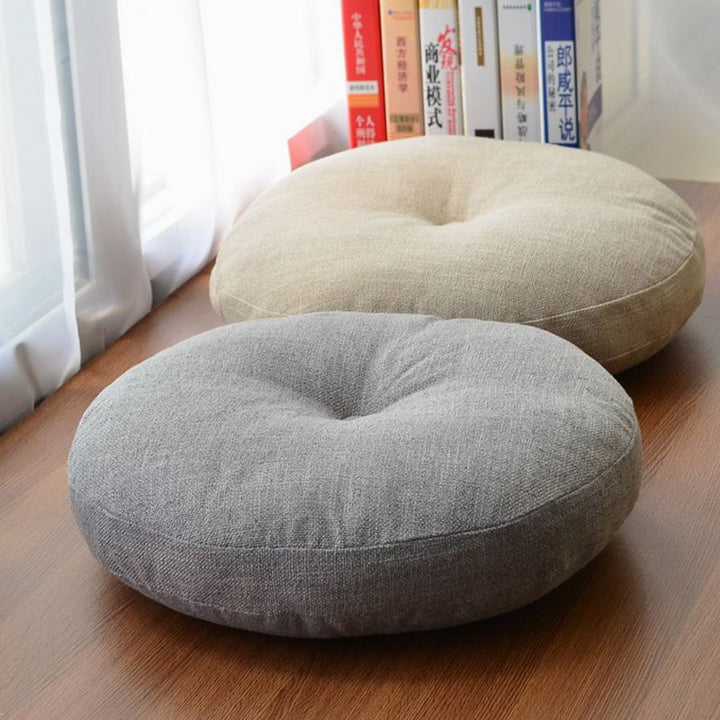 Cojín de asiento de meditación de lino con diseño Simple de loto, decoración para el hogar y la sala de estar - image 9