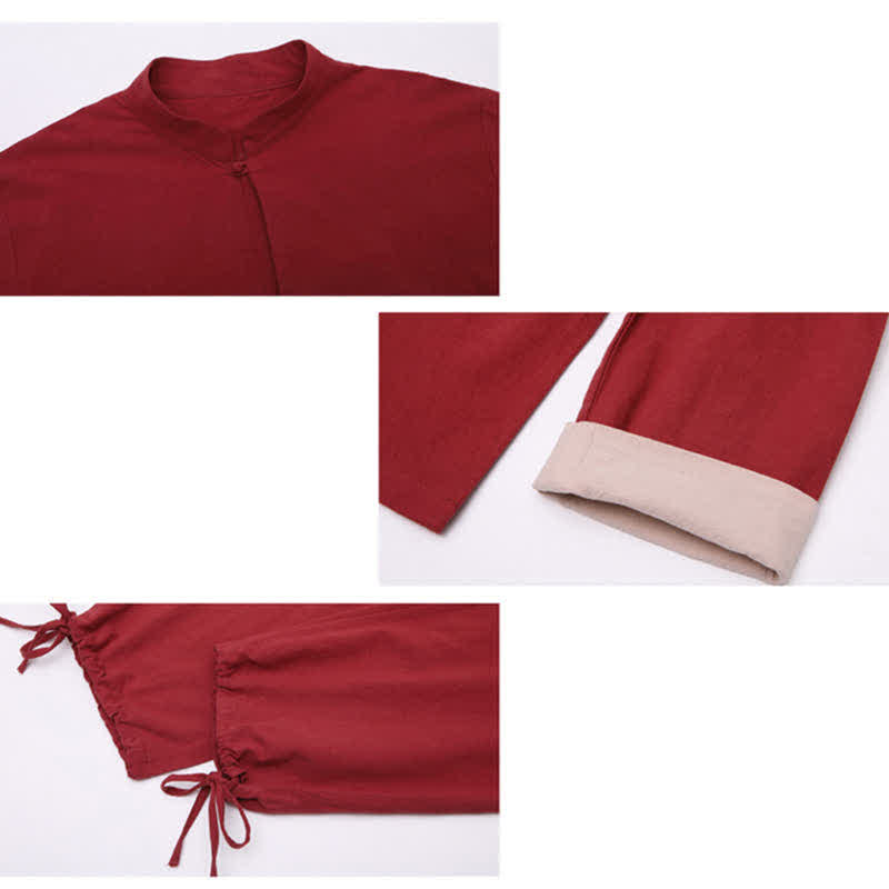 Conjunto de ropa de lino y algodón para hombre, meditación Zen espiritual, Buddha Stones, Yoga, práctica de oración