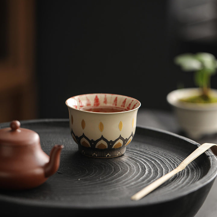 Buddha Stones Dunhuang Color Mil Budas Taza de té Kung Fu Taza de té 100ml