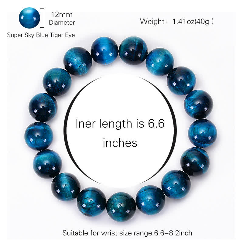 Pulsera de protección de ojos de tigre azul con Buddha Stones