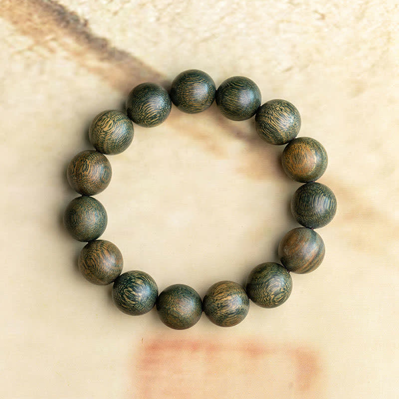 Pulsera de curación calmante de sándalo verde tibetano
