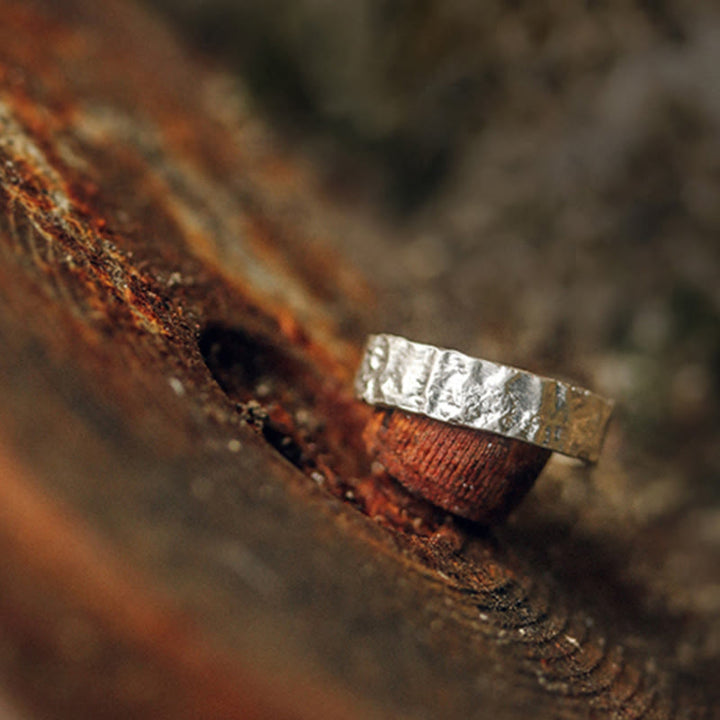 Anillo de pareja de bendición de diseño simple de plata de ley 925 - image 4