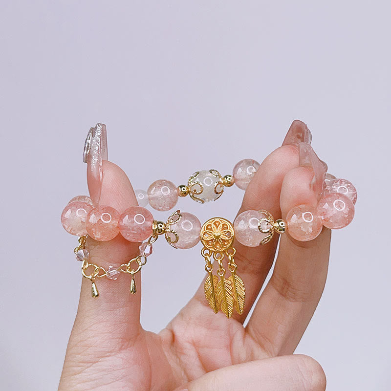 Pulsera con dijes de protección de atrapasueños con Buddha Stones
