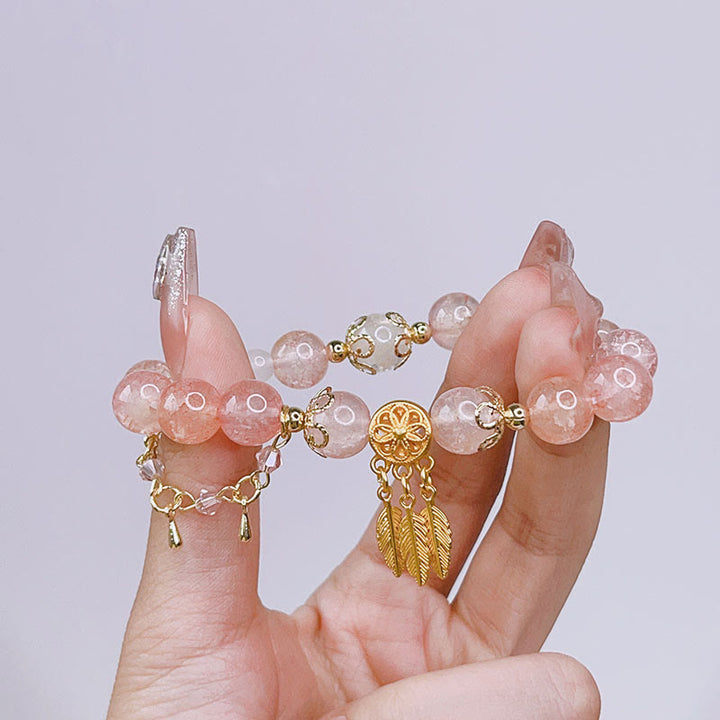 Pulsera con dijes de protección de atrapasueños con Buddha Stones