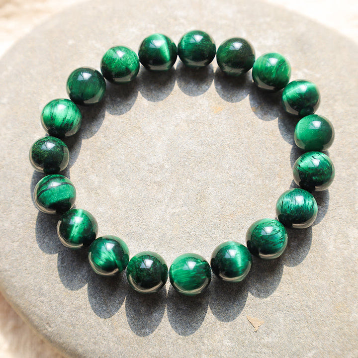 Pulsera de energía curativa para crecimiento de ojo de tigre con Buddha Stones