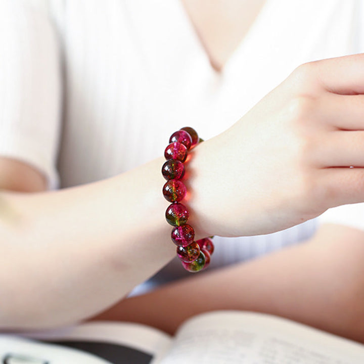 Pulsera de sabiduría de amor con turmalina natural de Buddha Stones