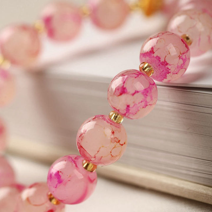 Pulsera de armonía con cuentas de cristal Liuli de Buddha Stones