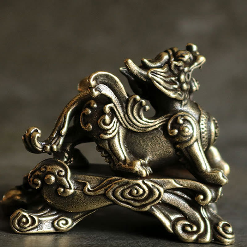 Buddha Stones hechas a mano FengShui PiXiu cobre riqueza suerte decoración - image 3