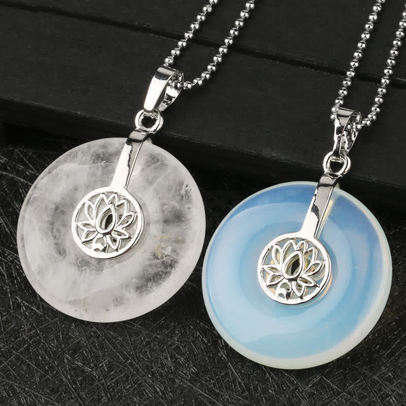 Buddha Stones, varios cristales, amatista, cristal rosa, colgante de collar curativo de loto - image 5