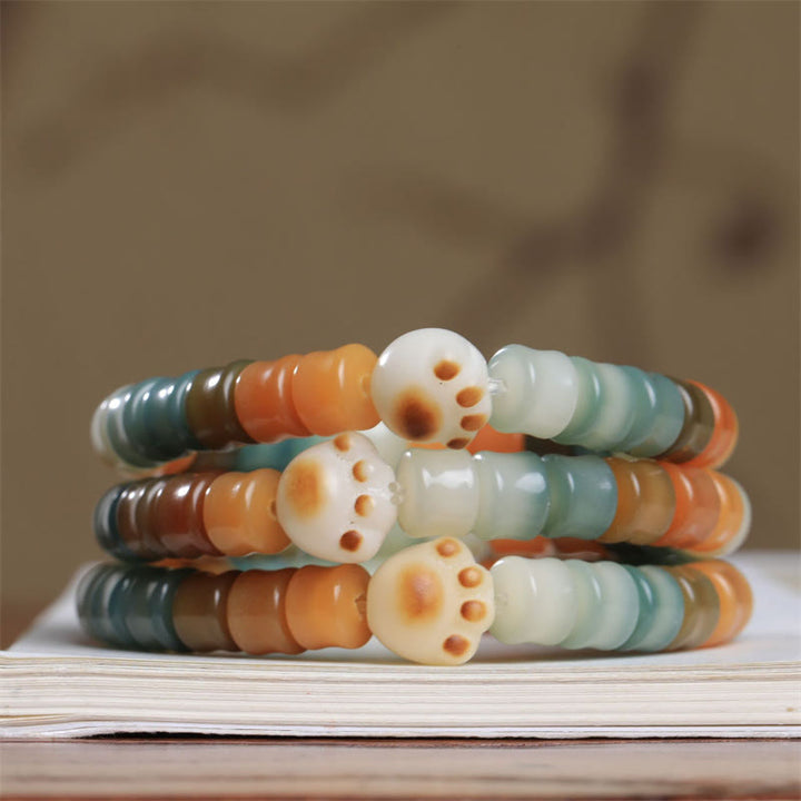 Pulsera colorida de la sabiduría de la pata del gato de la semilla de Bodhi de las Buddha Stones - image 6