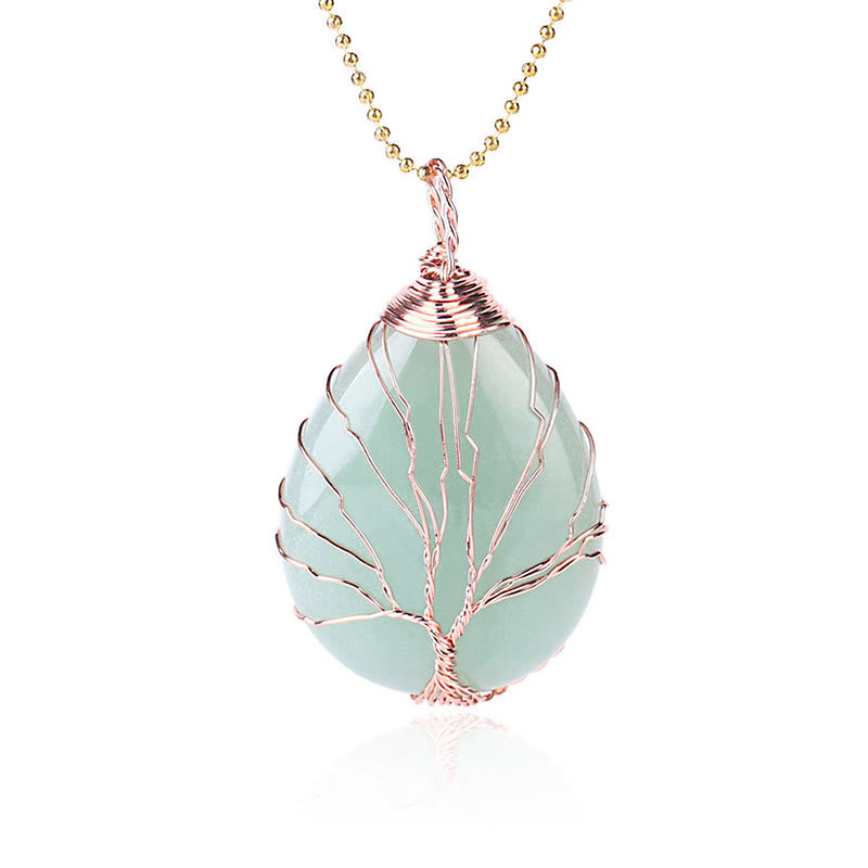 Collar con colgante de energía curativa, árbol de la vida, cristal de cuarzo Natural, Buddha Stones - image 6
