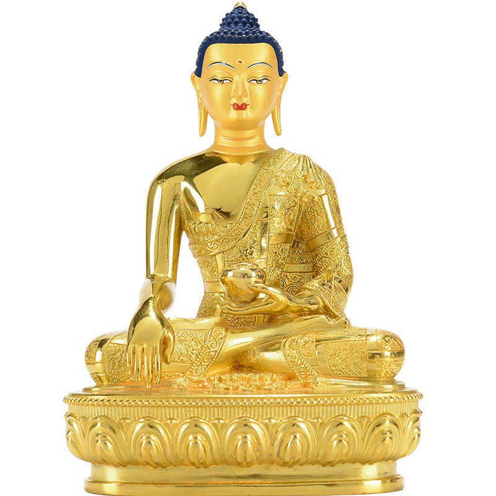Figura de Buda Shakyamuni, estatua de cobre de iluminación, decoración para el hogar - image 8