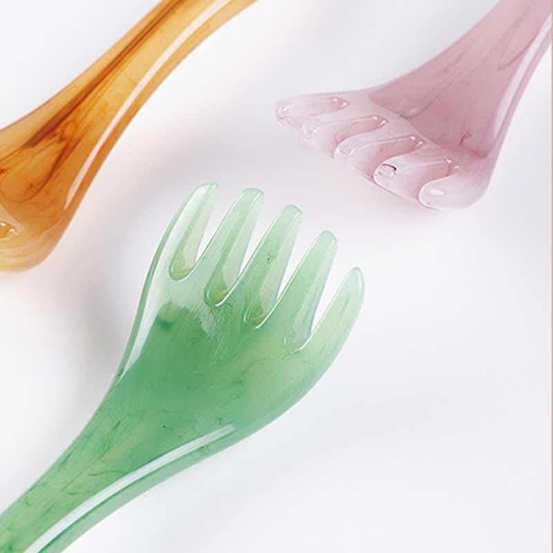 Juego de herramientas de peine de masaje Gua Sha de resina