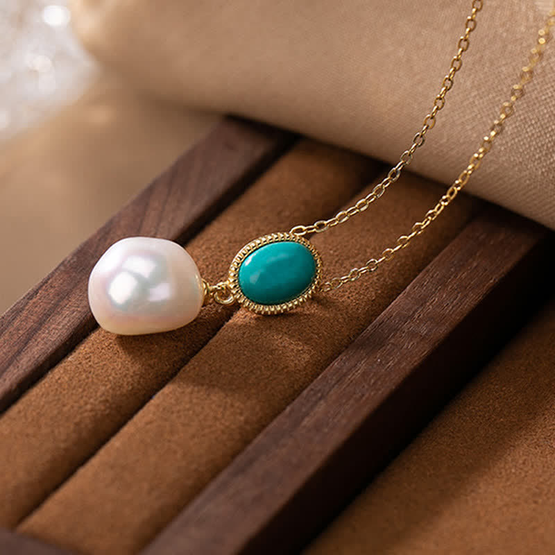 Buddha Stones Plata de Ley 925 Perla Turquesa Anillo Curativo Pendientes Collar Colgante - image 9