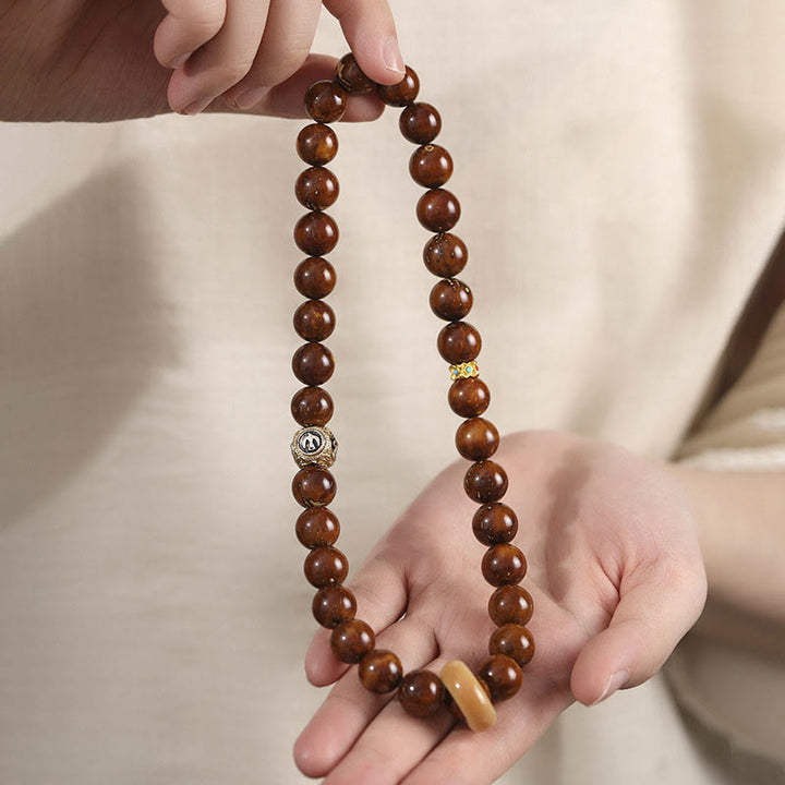 Pulsera de doble envoltura con Buddha Stones tibetanas, oro púrpura Natural, rata, Bodhi, semilla, riqueza