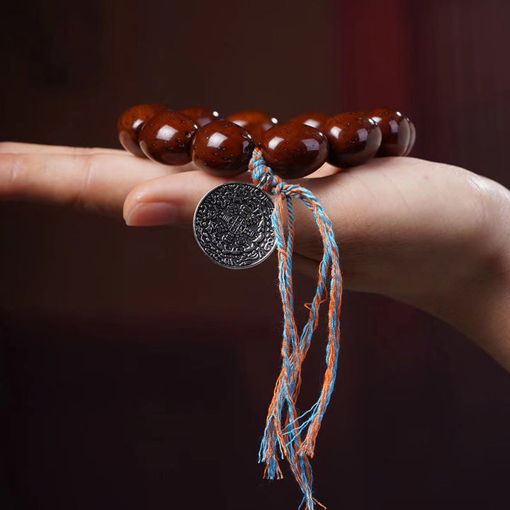 Buddha Stones tibetanas naturales, oro púrpura, rata OM, zodíaco chino, nueve palacios, ocho diagramas, pulsera de riqueza