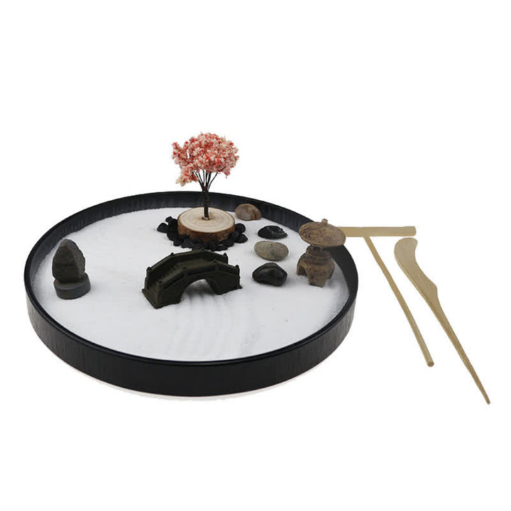Árbol Pequeño Puente Paisaje Meditación Calma Jardín Zen Decoración - Jardín Zen - image 0