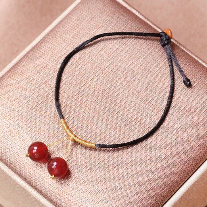 Buddha Stones, ágata roja Natural, Calcedonia, autoaceptación, cadena de confianza, pulsera, collar, colgante