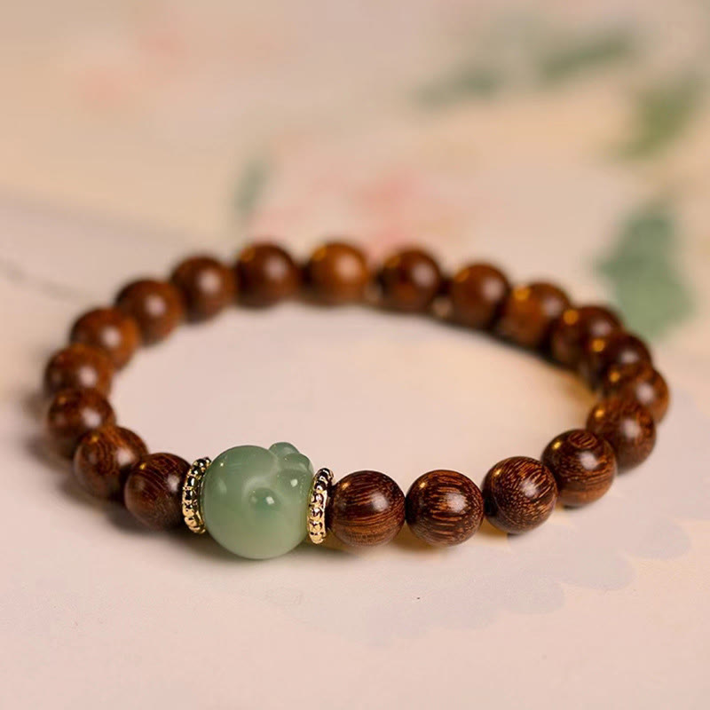 Pulsera de protección de pata de gato encantadora de sándalo con Buddha Stones - image 2