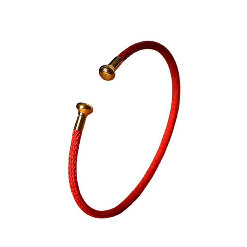 Pulsera de cuerda trenzada de la suerte hecha a mano con diseño simple de Buddha Stones - image 7