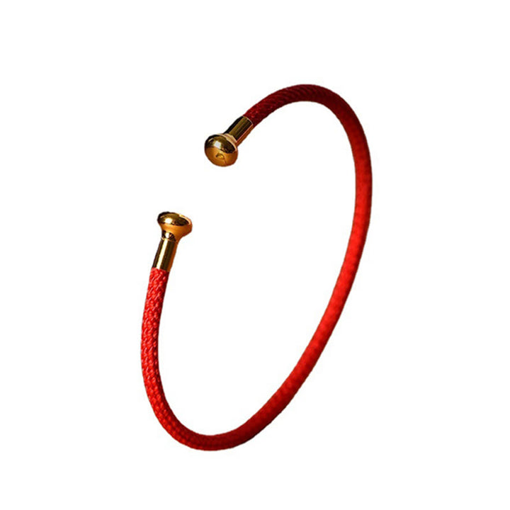 Pulsera de cuerda trenzada de la suerte hecha a mano con diseño simple de Buddha Stones - image 7