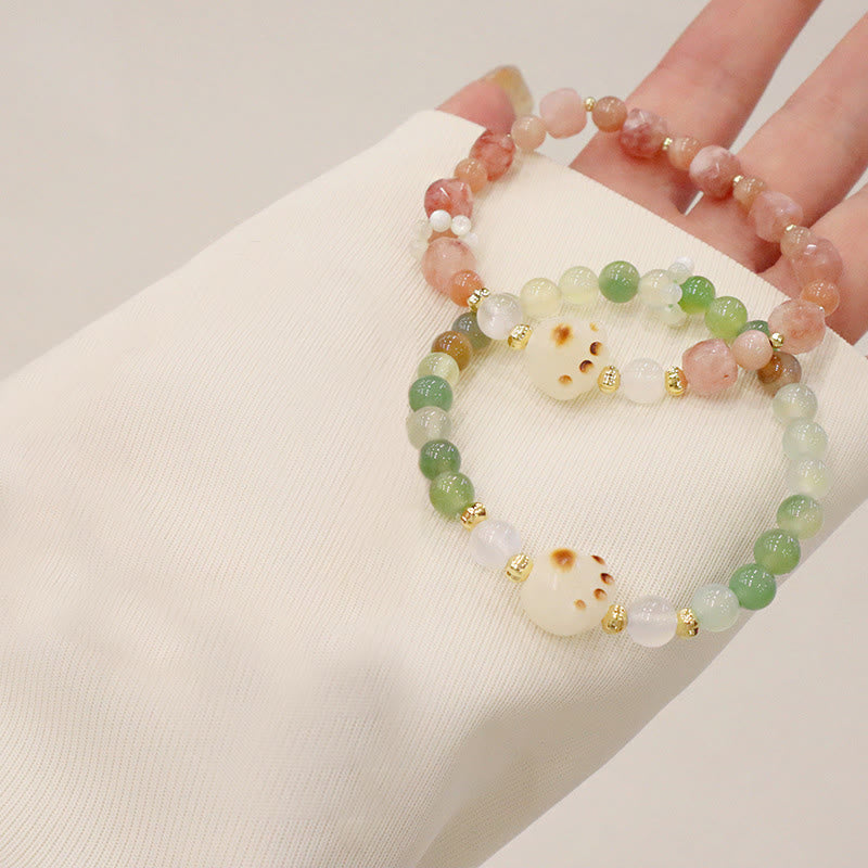 Buddha Stones Verde Piedra del Sol Ojo de Gato Semilla Bodhi Pulsera de Soporte de Pata de Gato - image 9