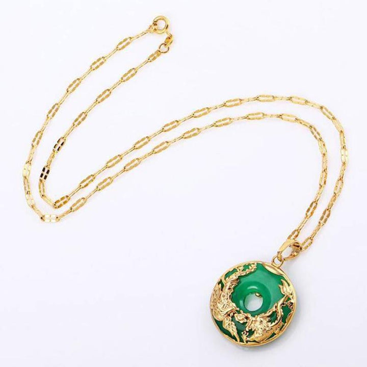 Collar de prosperidad de jade natural con Buddha Stones - image 3
