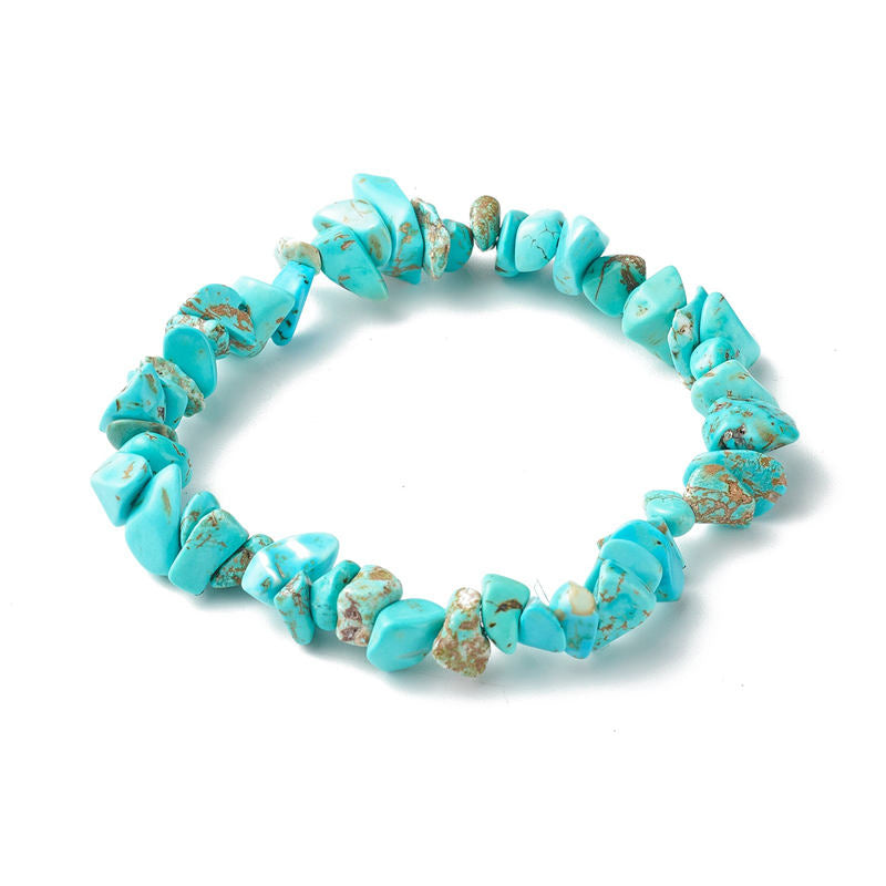 Pulsera positiva curativa con varias piedras de cristal, amatista y lazurita