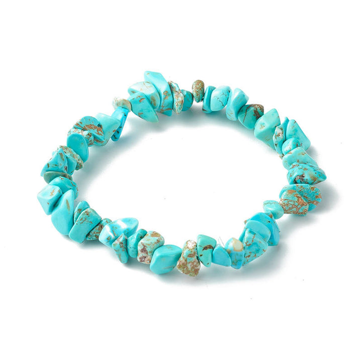 Pulsera positiva curativa con varias piedras de cristal, amatista y lazurita