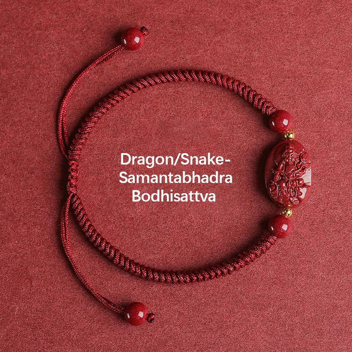 Pulsera de Buddha Stones del zodíaco chino, Buda natal, cinabrio, mantiene alejados a los malos espíritus