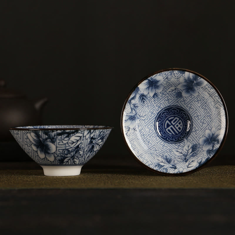 Taza de té de Buddha Stones, flores, carácter Fu, montañas, loto, flores de cerezo, taza de té de Kung Fu