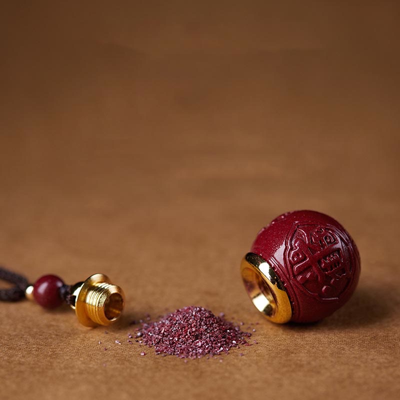 Buddha Stones cinabrio Om Mani Padme Hum atraen la bendición de la fortuna colgante de collar de cuentas de la suerte