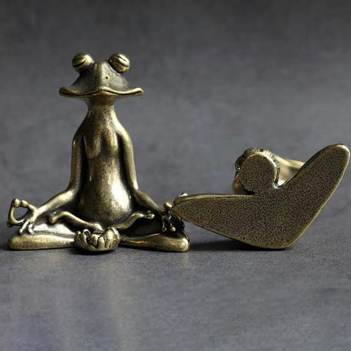Buddha Stones, Mini Rana pequeña, Tortuga, pez Koi, Caracol, cangrejo, cobre, riqueza, decoración del hogar - image 7